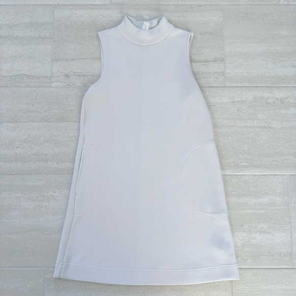 SPANX Air Essentials Mockneck Tank Mini Dress White Women’s Size Small